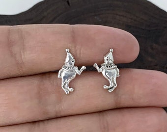Silver Joker, Cute Little Joker Earrings, Sterling Silver Joker, Minimalist Joker Studs Earrings, Tiny,Minimalist Stud, Dainty Studs