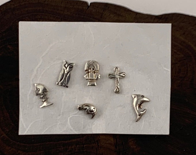 Mix and match Post, Assorted Sterling Silver Studs, Tiny Silver Earrings, Mix Single Earring, Assortment Cartilage Earrings