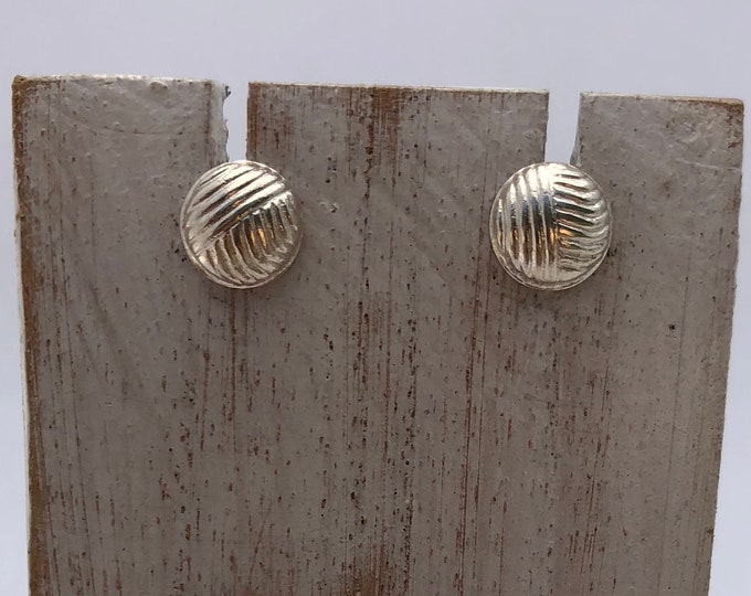 Silver Round Stud, Half-Spheres Post, Silver Earrings, Minimalist Post Earrings, 925 Silver, Everyday Wear, Silver Post