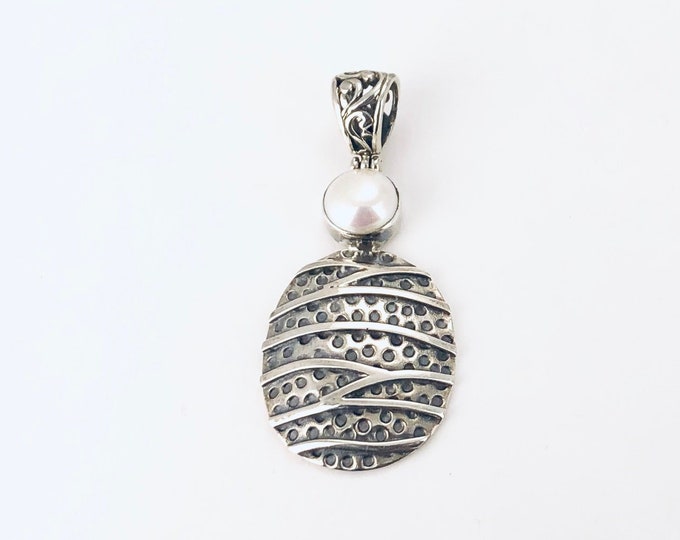 Pearl Pendant, Pearl and Silver Pendant, Pearl Necklace, Sterling Silver 925, Original Pendant,Silver Pearl Pendant