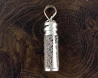 Memorial Jewellery, Prayer Box ,Urn, Wish Box, Multi purpose Cylinder, Lasting Memories Jewellery, Sterling Silver