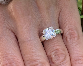 Cubic Zirconia Ring, Diamond Style Ring, Cz Cubic Zirconia
