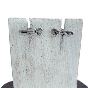 Wrench Stud, Sterling Silver Earrings,  Wrench Earrings, Tool Earring, Mechanic Earring,