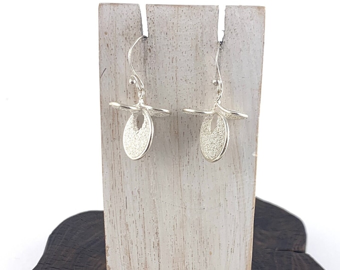 Sterling Silver Earrings,Solid Silver,Dangle Granulated Silver Earrings,Original Silver Earrings,Silver Dangle