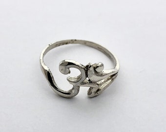 Om yoga sterling silver ring, Zen Ring , Yoga Ring