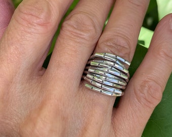 Silver Ring, Bamboo Silver Ring, Modern Ring, Nature Ring, Silver 925, Stunning Ring,Solid Silver Ring, Gorgeous Ring, Sterling Silver Ring