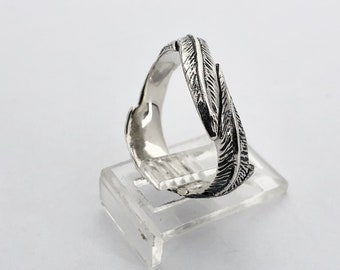 Silver Leaves Ring, Silver Leaf Ring, Leaves intertwined 925 sterling silver ring, Leaf Ring