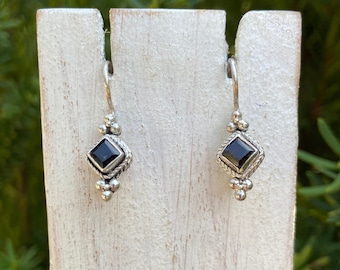 Smokey Quartz Earrings,Solid silver Earrings,Quartz Drop Earrings,Brown Earrings,Sterling Silver Quartz Earrings,Ethnic Earrings