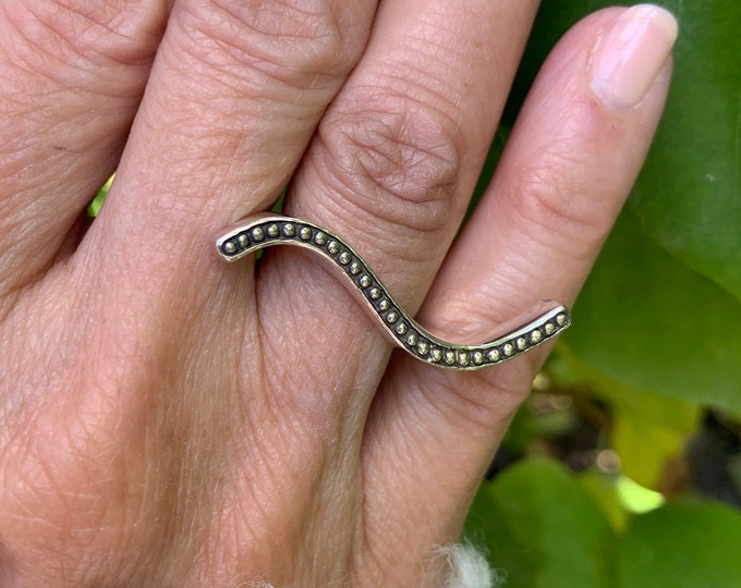 Silver Ring, Silver Oxidized Wave Ring, Original Ring, Sterling Silver ring, Original Silver Ring