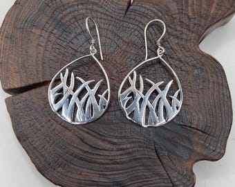 Sterling Silver Earrings,Nature Earrings,Dangle Earrings,