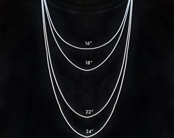 Silver Chain ,Sterling Silver Snake Chain,  Necklace, Minimalist, Simple Design,Silver Women Chain