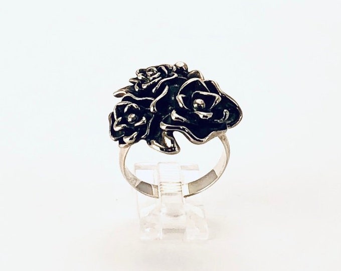 Flower Bohemian Ring, Sterling Silver, Floral Ring, Sterling Silver Ring,Flower Lover