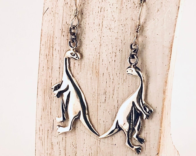 Dinosaurs Earrings, Cute Dinosaur Earrings, Reptile Earrings, Sterling Silver Dinosaurs