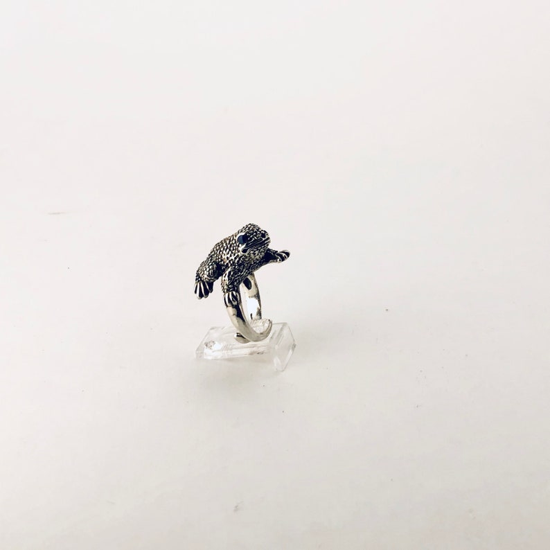 Sterling Silver Frog Bohemian Ring