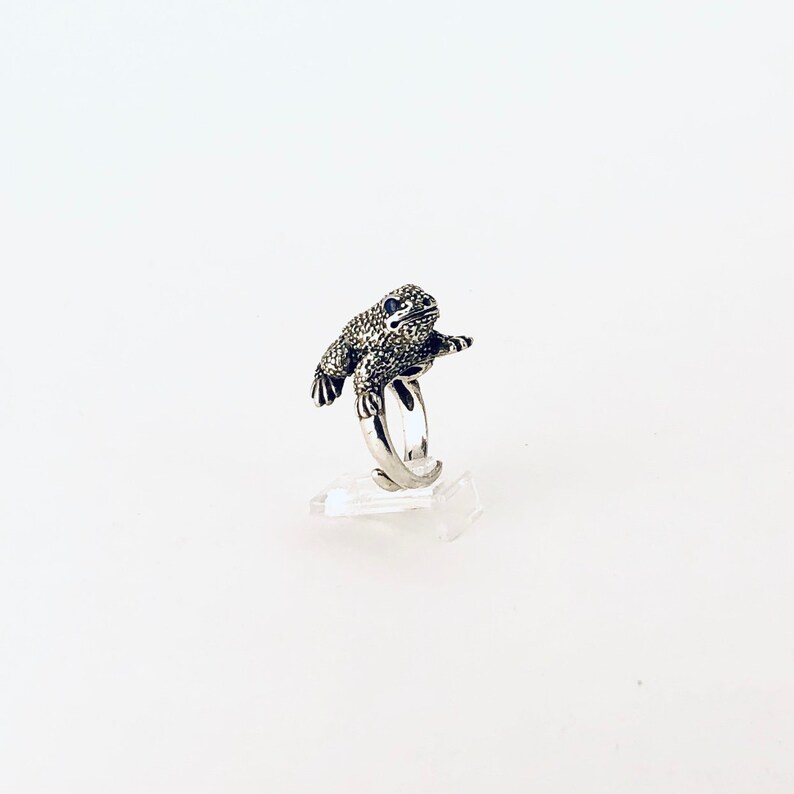 Sterling Silver Frog Bohemian Ring