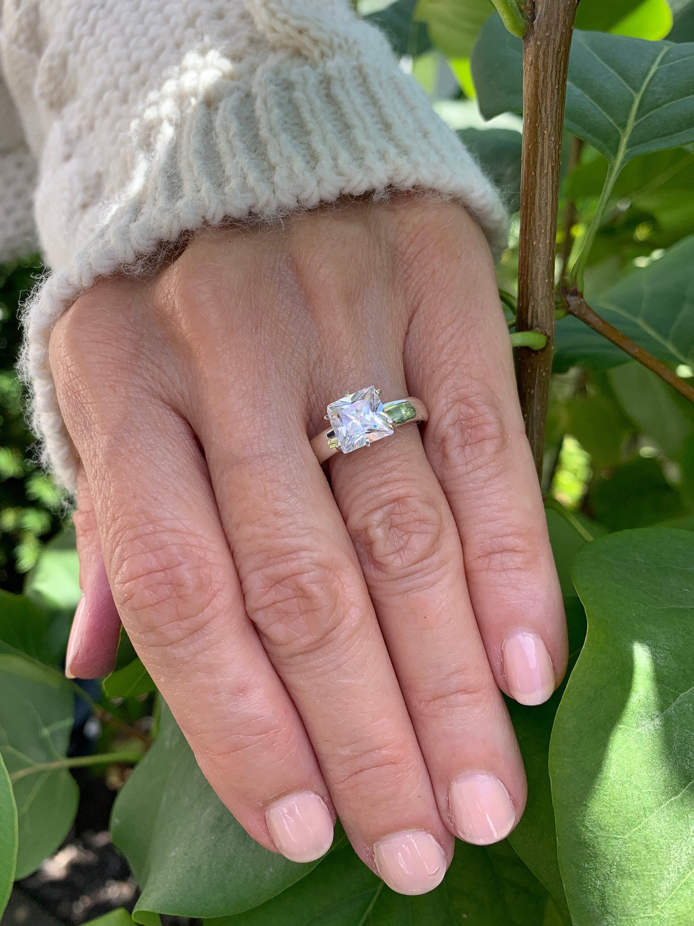 Cubic Zirconia Ring Diamond Style Ring Cz Cubic Zirconia Etsy Canada