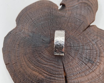 Hammered sterling silver band ring,6mm unisex band,Boho style band,Solid silver  ring