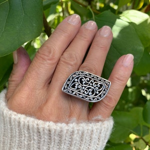 Stunning Silver Ring, Chunky Silver Ring, Solid Silver 925, Original Ring, Big Silver Ring