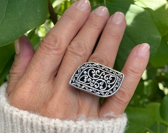 Stunning Silver Ring, Chunky Silver Ring, Solid Silver 925, Original Ring, Big Silver Ring