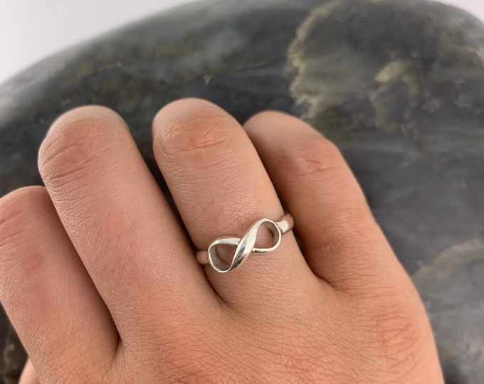 Infinity Ring, Sterling Silver Infinity Ring, Eternity, Symbolic Ring, Delicate Jewellery,Minimalist Ring