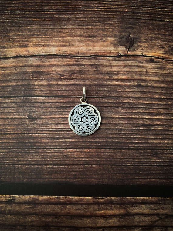 Celtic Spiral Symbol, Celtic Necklace, Sterling Silver Celtic Pendant, Irish Celtic Jewellery, Spiral Pattern