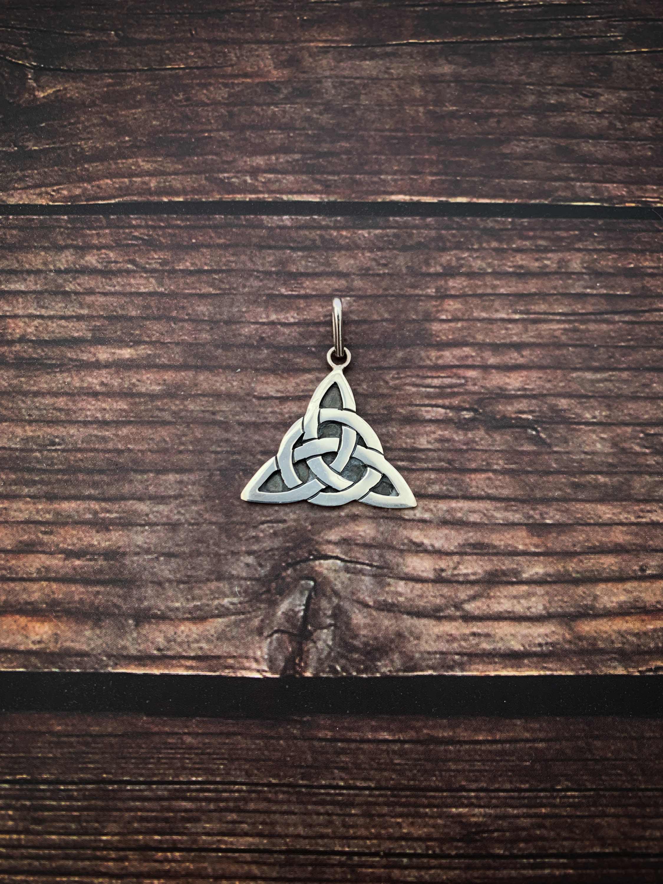 Stunning Triskelion Celtic Symbol Pendant Sterling Silver, Celtic Knot