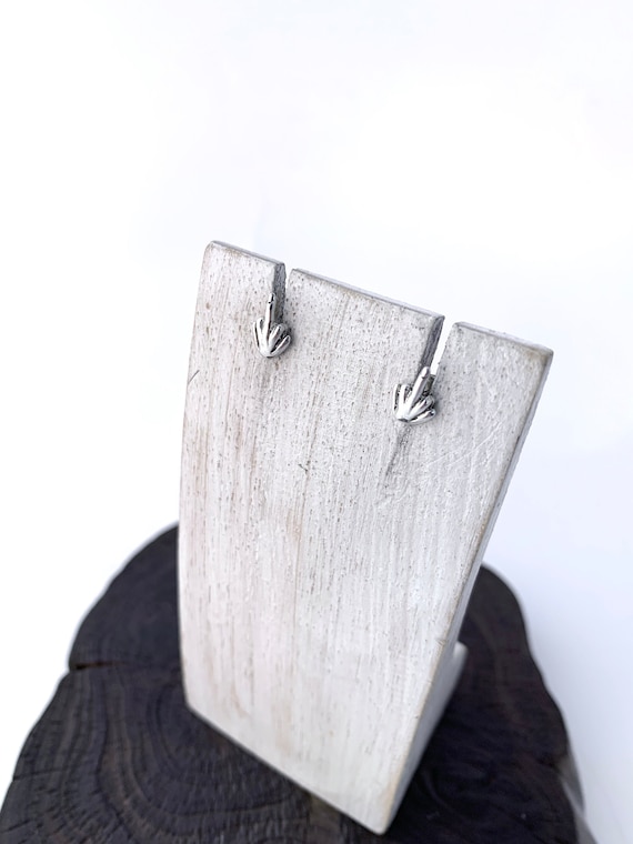 Fuck You Middle Finger Studs, Sterling Silver Stud Earrings, Hand Earrings, F You Studs, Swear,Middle Finger Jewelry