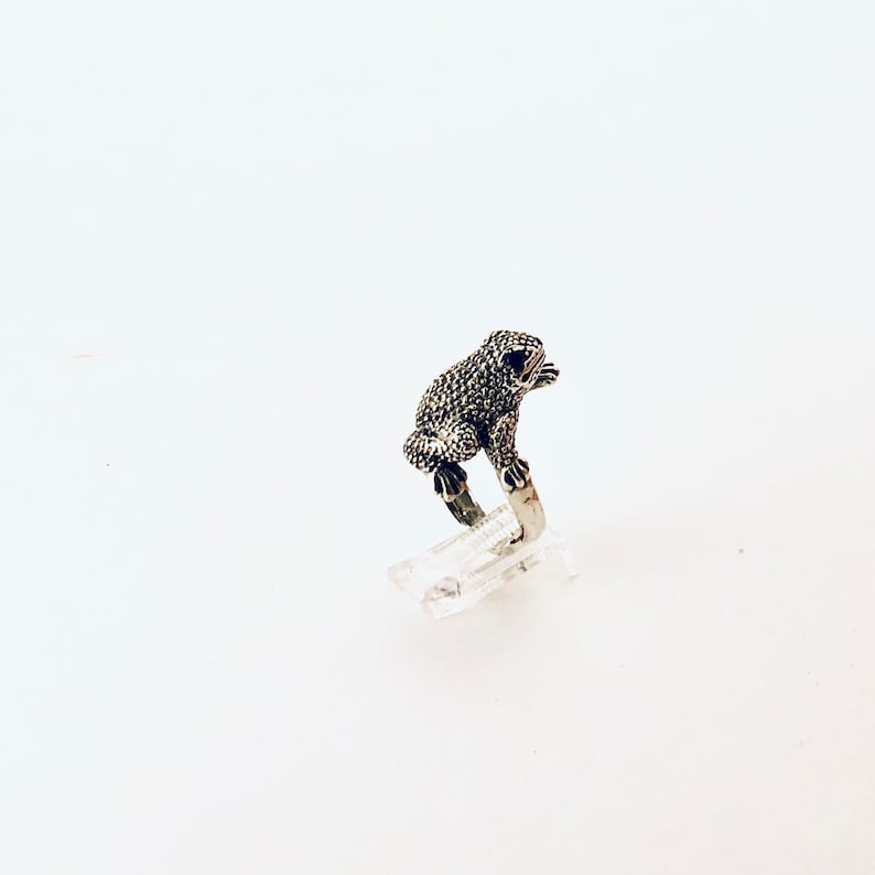 Sterling Silver Frog Bohemian Ring