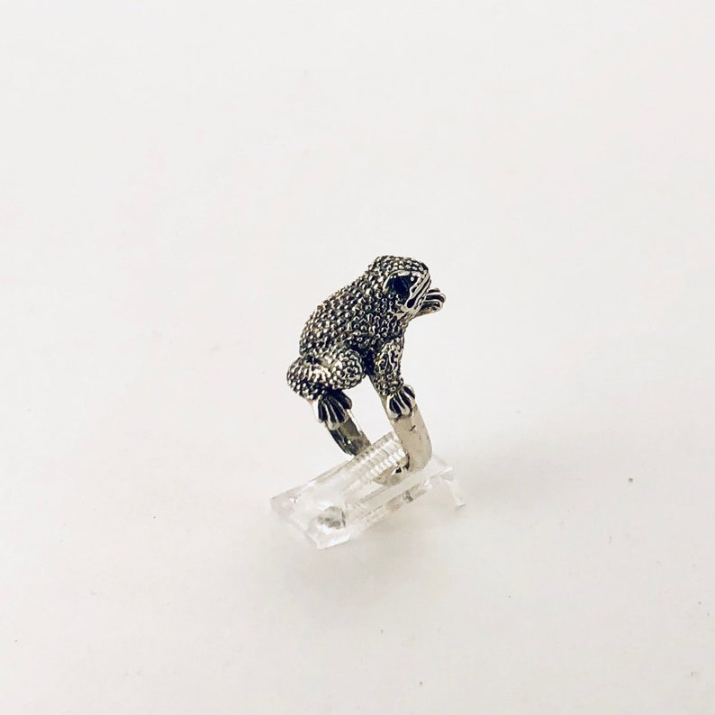 Sterling Silver Frog Bohemian Ring