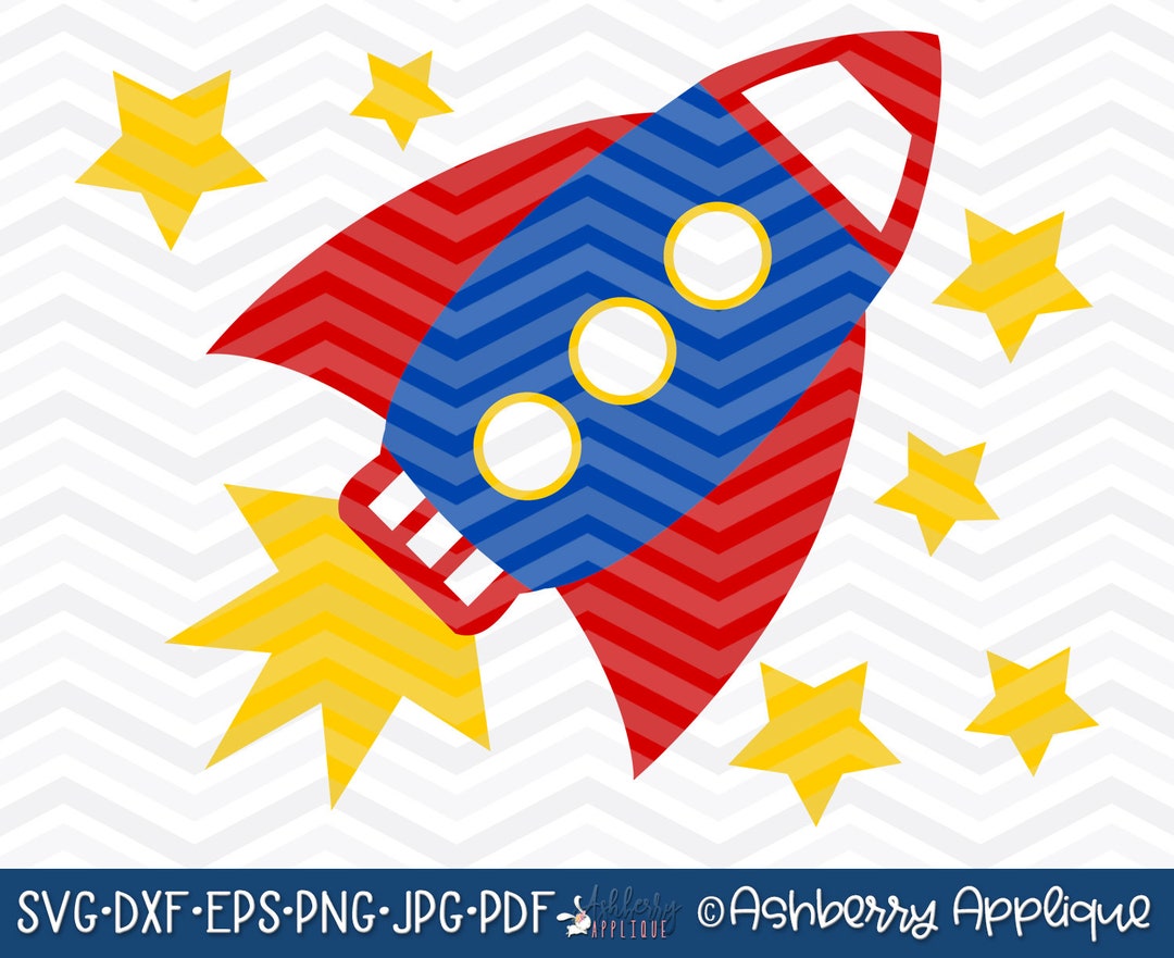 Rocket Ship SVG/DXF Cut File, Instant Download, Commercial Use, Vector ...