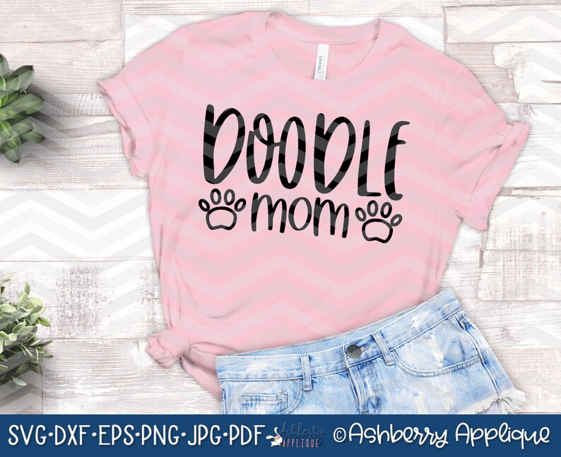 Download Doodle Dog Mom SVG/DXF Cut File Instant Download Commercial | Etsy