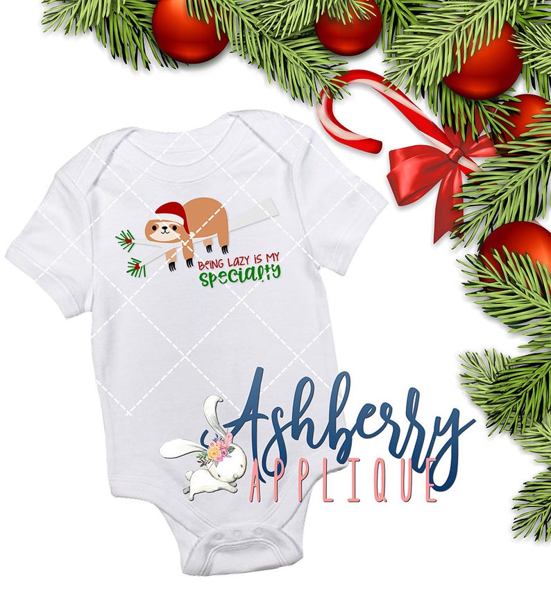 Download Christmas Sloth SVG/DXF Cut File Instant Download | Etsy