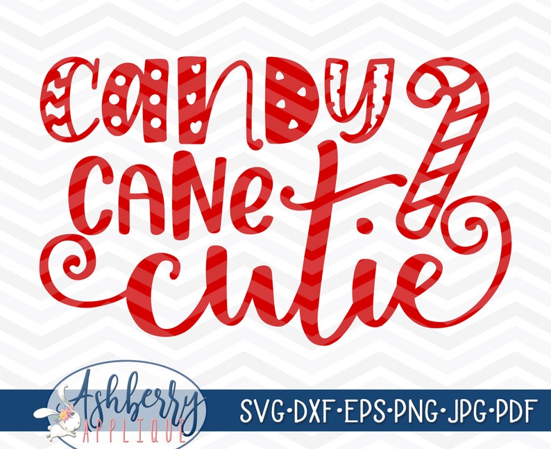 Candy Cane Cutie SVG/DXF Cut File - Instant Download - Christmas - Baby's First - Girl Holiday Outfit - Vector Clipart - Commercial Use 