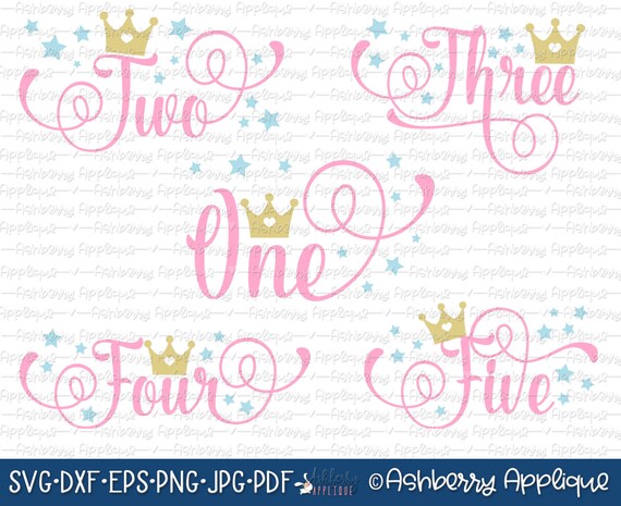 Download Princess Birthday Set Svg Dxf Cut File Instant Download Etsy