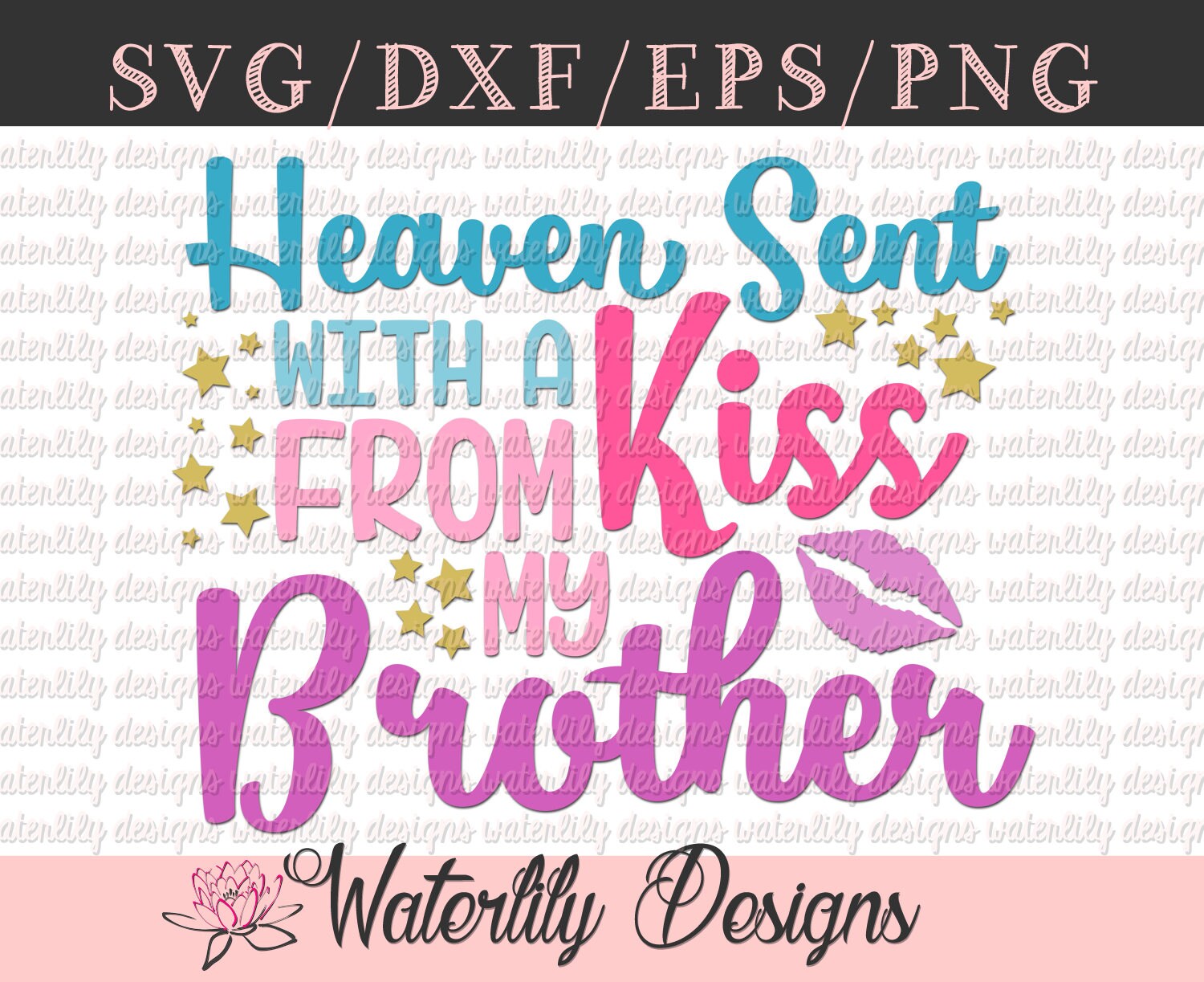 Download Heaven Sent with a Kiss SVG/DXF Cut File Instant Download ...