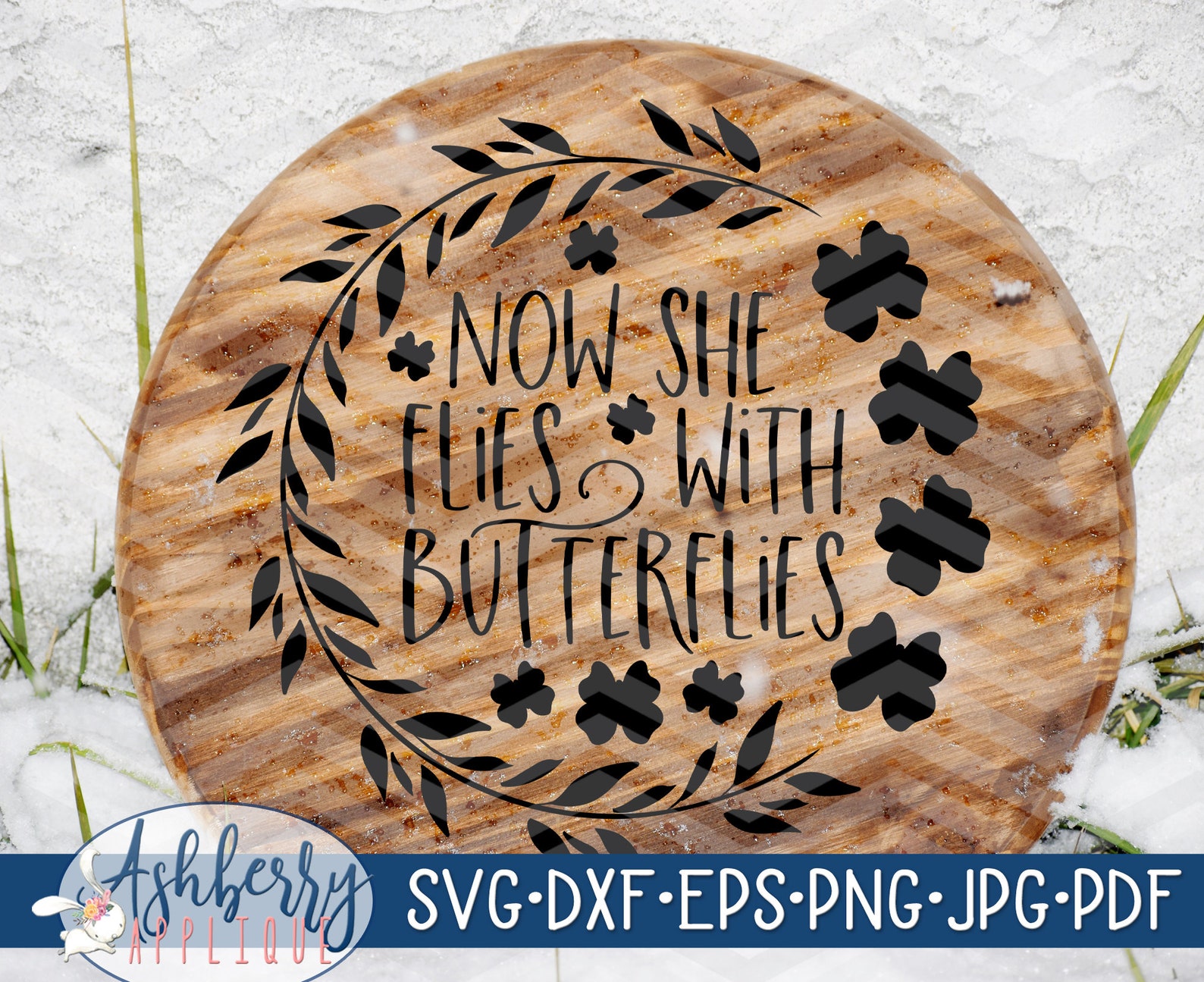 Now She Flies with Butterflies SVG/DXF Cutting File In Loving | Etsy