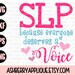 Speech Language Pathologist SVG - Instant Download - Vector Clipart - Cut File - Cricut - Silhouette - DXF