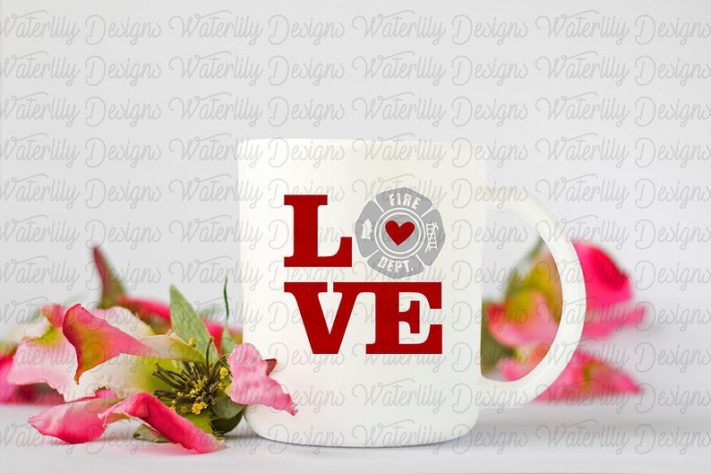 Download Firefighter Love SVG/DXF Cut File Instant Download Vector ...