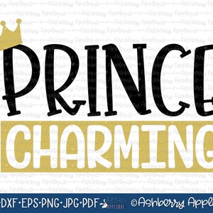 Prince Charming SVG/DXF Cut File - Instant Download - Vector Clipart - Iron On Shirt Decal - Cricut - Silhouette - Fairytale - Prince