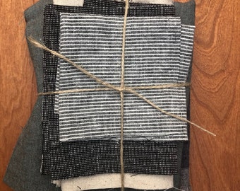 SCRAP BUNDLE | organic cotton + hemp offcuts | quilting | mending | embroidery | stash builder | zero waste