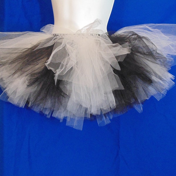 Adult Black and White Striped Tutu, Nightmare before Christmas Tutu, costume tutu, birthday tutu, runner tutu, marathon tutu, BeatleJuice