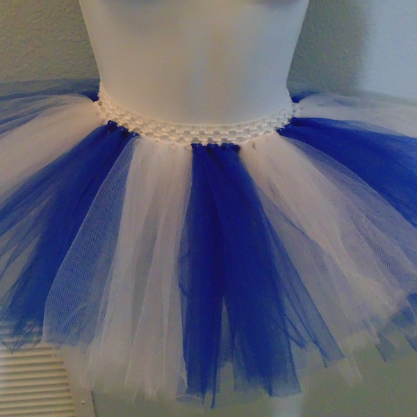 Adult Blue and White striped TUTU, Birthday tutu, Marathon tutu, costume tutu, Halloween tutu,