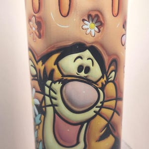 3D Tigger Sublimated 20oz tumbler