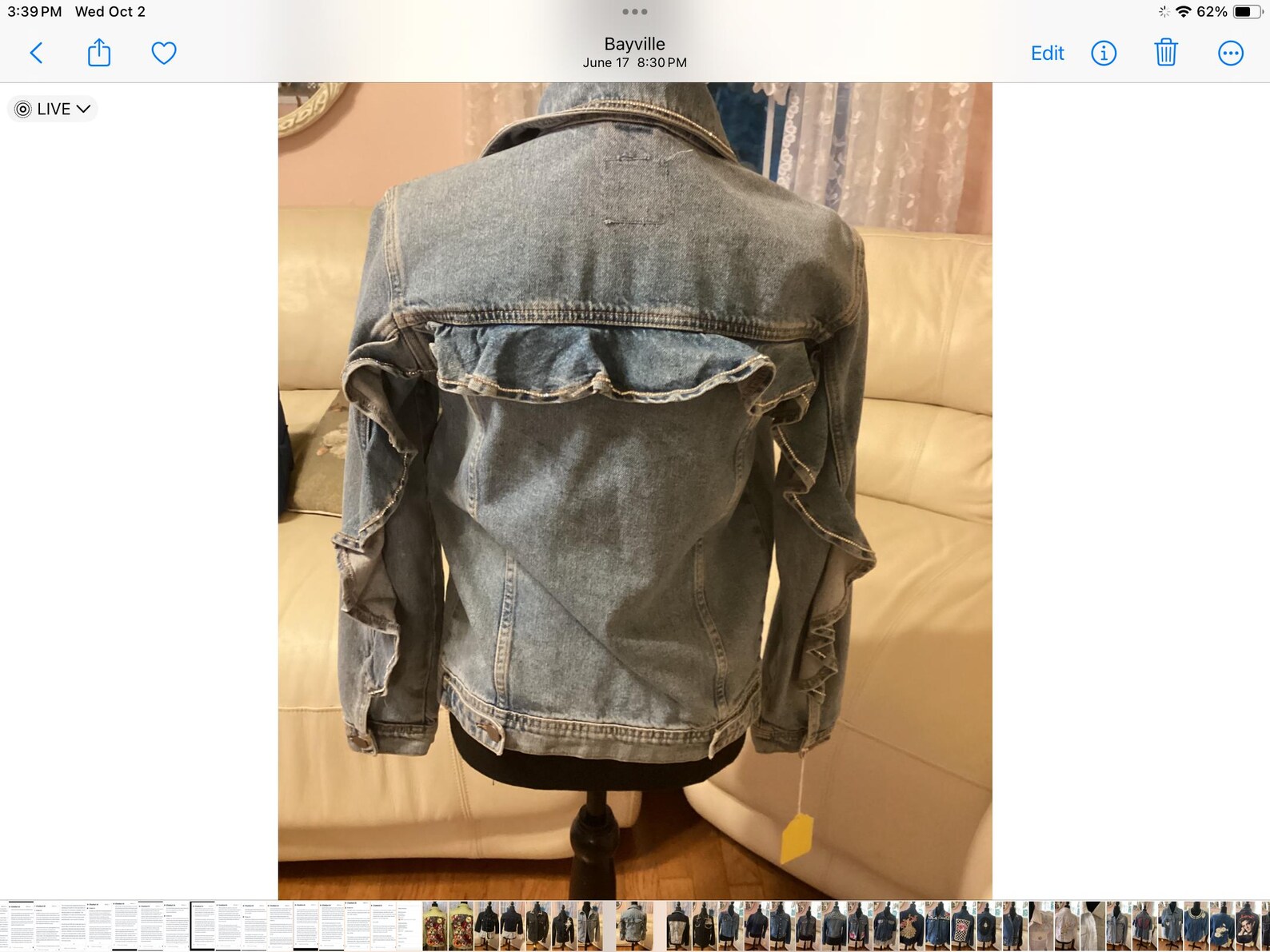 Ruffle Me Up Denim Jacket