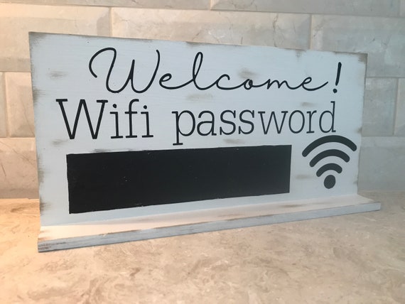 Wifi Password Chalkboard Sign Guestroom Decor Housewarming Etsy
