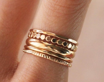 Stacking Rings Set Dainty Rings Gold Filled Stacking Rings Gold Filled Round Rings R1346