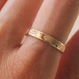 Sun and Star Ring Celestial Ring 14K Gold Filled, Sterling Silver R1282