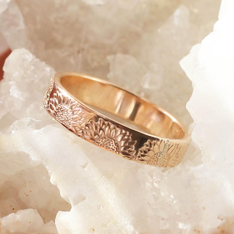 Sunflower Ring - Etsy