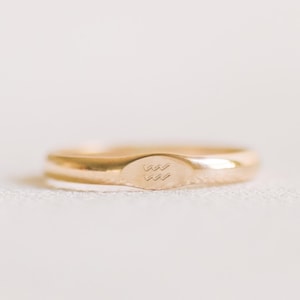 Zodiac Horoscope Signet Ring 12K Gold Filled R1322