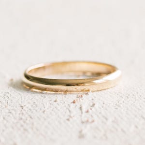 Half Round Dainty Stacking Ring Band Simple Ring 12K Gold Filled R1264